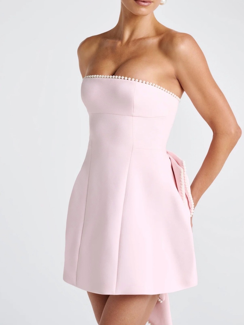 Babyboo Suni Mini Dress Pink Strapless Homecoming Party Dress NWT Size M - Picture 3 of 5